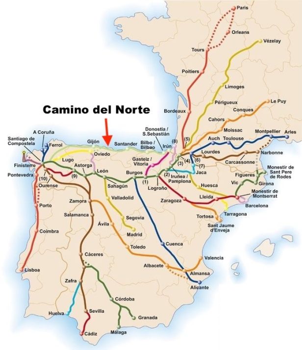 Camino Del Norte map
